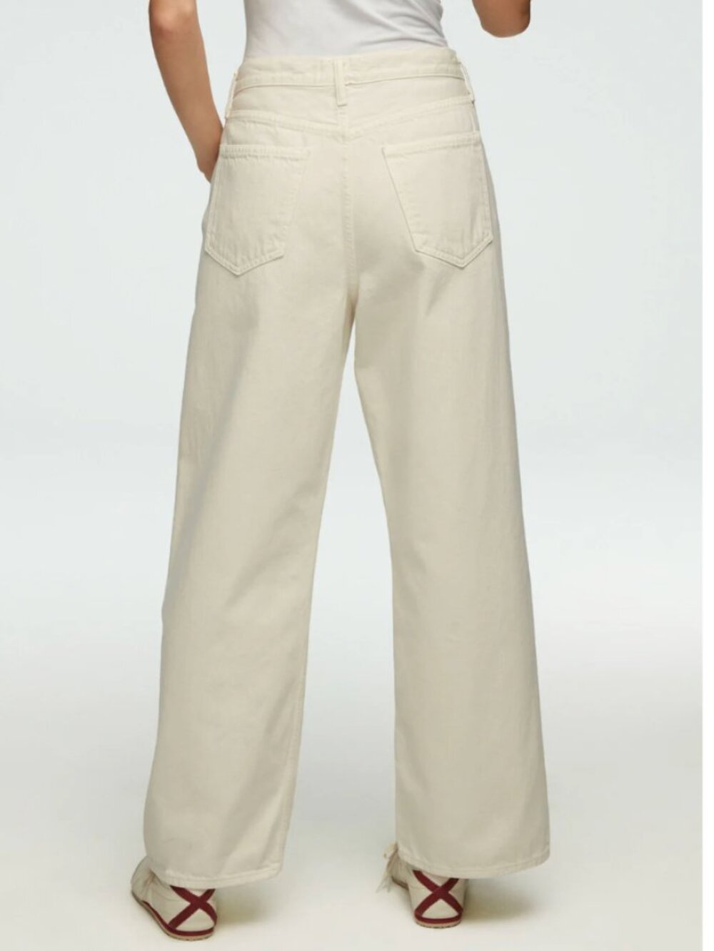 AGOLDE - Low Slung Baggy Jeans in White, Size 23 - Picture 2 of 15